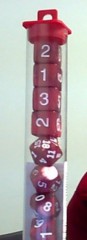 Koplow - Pearl Polyhedral - Red and White 10 Dice Set